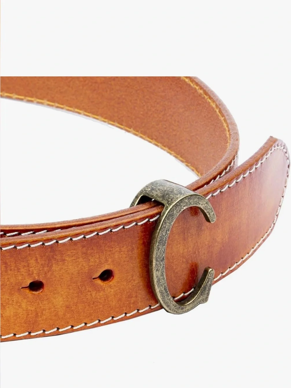 Bronze Letter C Monogram Belt Loop Keeper Western Accessory 🤎🔤 - NWT